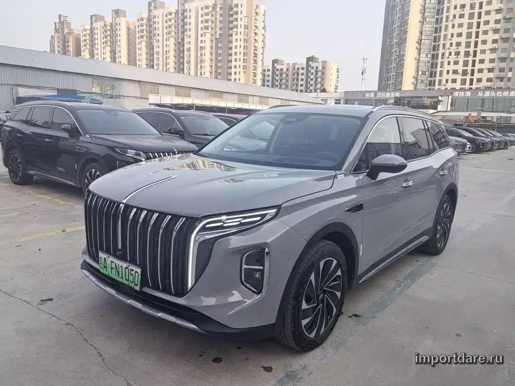 HONGQI HS7 PHEV 2024 — 28 000 км, серебристый, Китай — под ключ — фото 1
