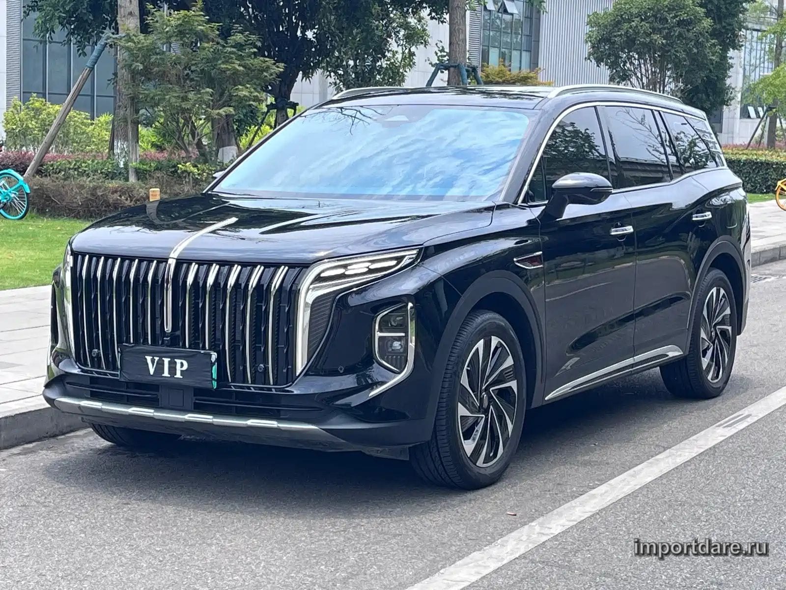 HONGQI HS7 PHEV 2025 — 10 000 км, чёрный, Китай — под ключ — фото 1