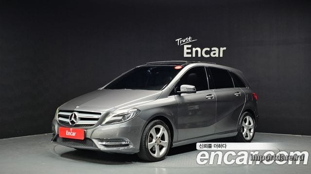 MERCEDES-BENZ B-CLASS W246 2013 — 211 632 км, серебристо-серый, Корея — под ключ — фото 1