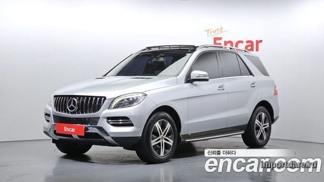 MERCEDES-BENZ M-CLASS W166 2013 — 194 636 км, серебристый, Корея — под ключ — фото 1