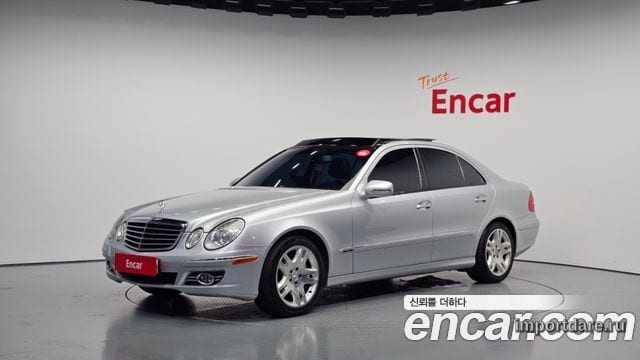 MERCEDES-BENZ E-CLASS W211 2007 — 123 883 км, серебристый, Корея — под ключ — фото 1