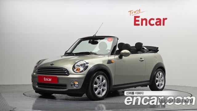 MINI COOPER CONVERTIBLE 2010 — 100 330 км, светло-золотистый, Корея — под ключ — фото 1
