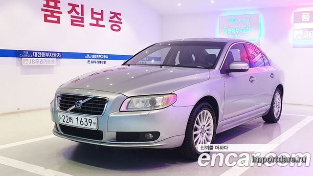 VOLVO S80 2007 — 49 500 км, серебристый, Корея — под ключ — фото 1