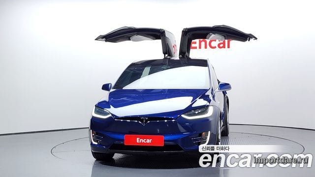 TESLA MODEL X 2019 — 148 666 км, синий, Корея — под ключ — фото 3