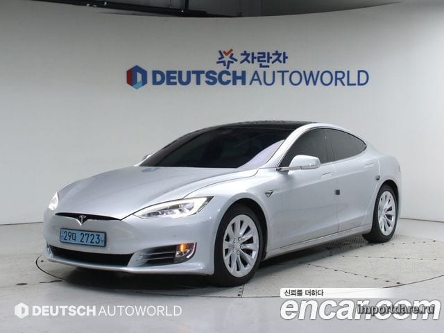 TESLA MODEL S 2017 — 82 610 км, серебристо-серый, Корея — под ключ — фото 1