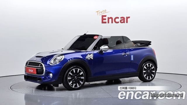MINI COOPER CONVERTIBLE 2019 — 106 142 км, синий, Корея — под ключ — фото 1