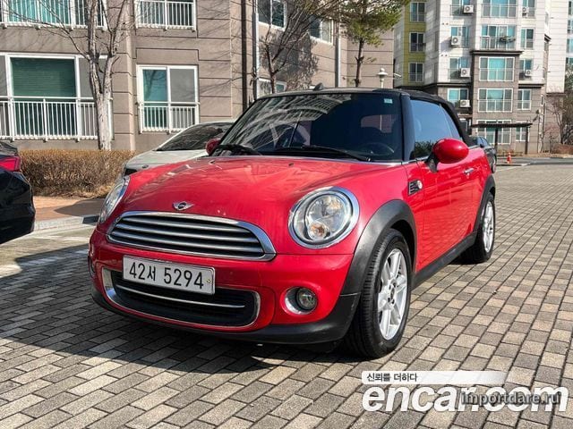 MINI COOPER CONVERTIBLE 2015 — 100 000 км, красный, Корея — под ключ — фото 1