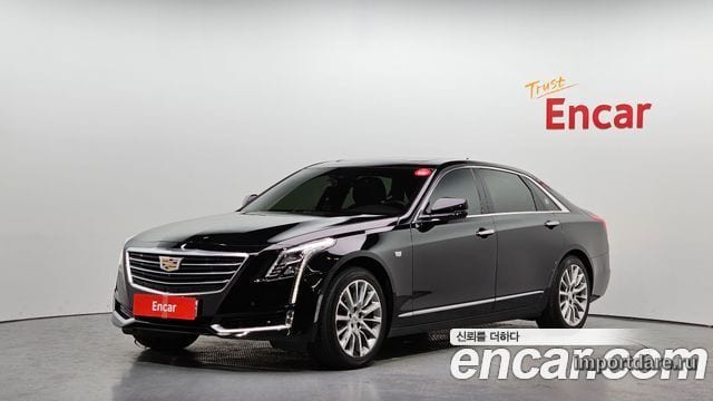 CADILLAC CT6 2016 — 156 507 км, чёрный, Корея — под ключ — фото 1