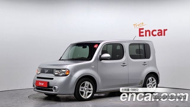 NISSAN CUBE 2011 — 333 105 км, серебристый, Корея — под ключ — фото 1