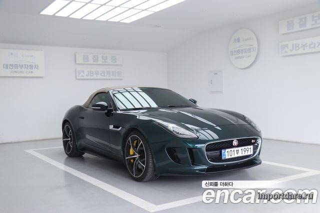 JAGUAR F-TYPE 2015 — 47 769 км, тёмно-зелёный, Корея — под ключ — фото 4