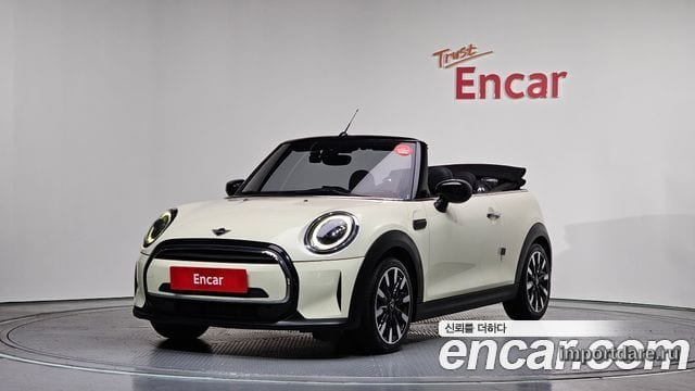 MINI COOPER CONVERTIBLE 2022 — 78 658 км, белый-перламутр, Корея — под ключ — фото 1