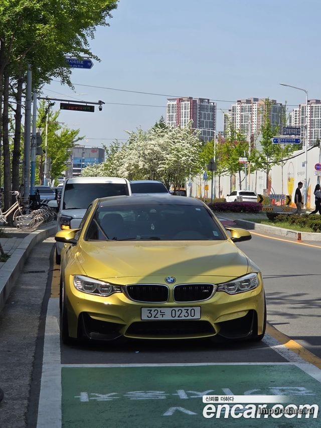 BMW M4 2016 — 80 136 км, светло-золотистый, Корея — под ключ — фото 1