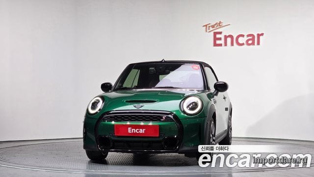 MINI COOPER S CONVERTIBLE 2024 — 11 855 км, тёмно-зелёный, Корея — под ключ — фото 3