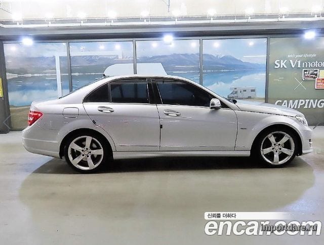 MERCEDES-BENZ C-CLASS W204 2014 — 136 225 км, серебристый, Корея — под ключ — фото 3