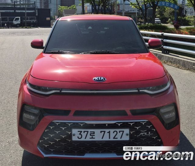 KIA SOUL BOOSTER 2019 — 101 500 км, красный, Корея — под ключ — фото 1