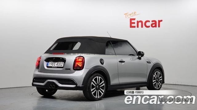 MINI COOPER S CONVERTIBLE 2024 — 61 990 км, серебристо-серый, Корея — под ключ — фото 2