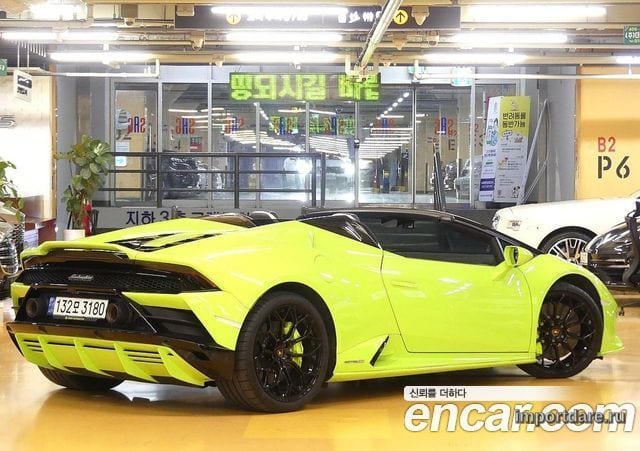 LAMBORGHINI HURACAN 2022 — 11 000 км, салатовый, Корея — под ключ — фото 3