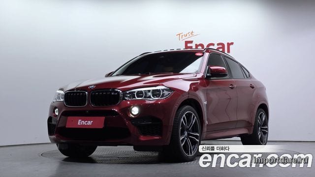 BMW X6M 2019 — 73 753 км, красный, Корея — под ключ — фото 1