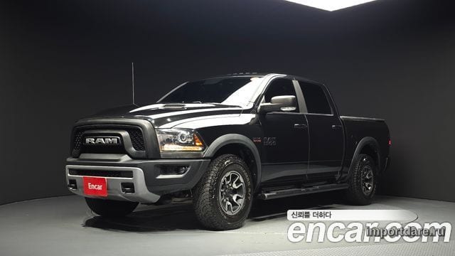 DODGE RAM PICKUP 2016 — 94 346 км, чёрный, Корея — под ключ — фото 1