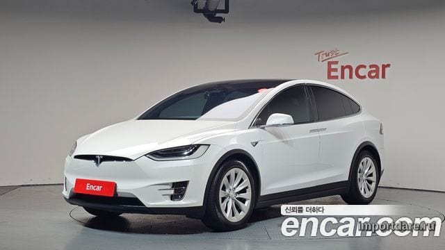 TESLA MODEL X 2018 — 102 684 км, белый, Корея — под ключ — фото 1