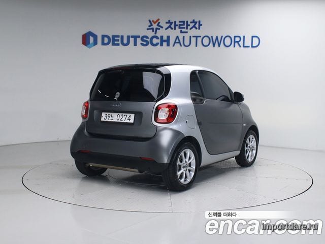 SMART FORTWO COUPE 2015 — 56 636 км, серый, Корея — под ключ — фото 2