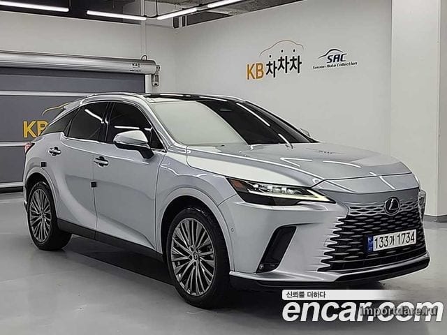 LEXUS RX350H 2023 — 97 270 км, серебристо-серый, Корея — под ключ — фото 4