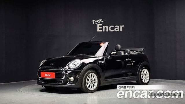 MINI COOPER CONVERTIBLE 2018 — 115 544 км, чёрный, Корея — под ключ — фото 1
