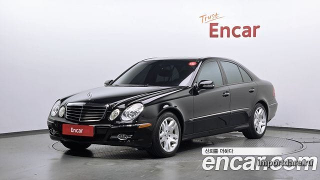 MERCEDES-BENZ E-CLASS W211 2007 — 162 931 км, чёрный, Корея — под ключ — фото 1