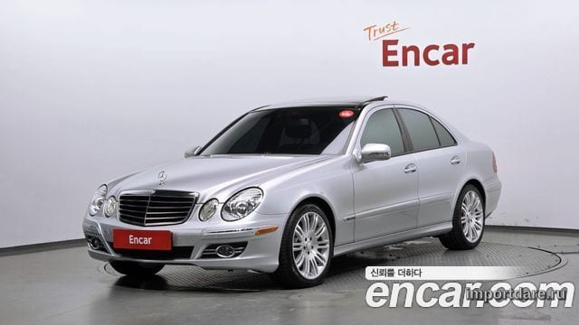 MERCEDES-BENZ E-CLASS W211 2007 — 222 589 км, серебристо-серый, Корея — под ключ — фото 1
