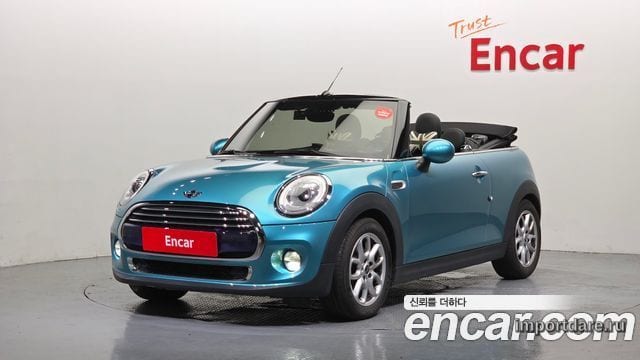MINI COOPER CONVERTIBLE 2018 — 47 931 км, голубой, Корея — под ключ — фото 1