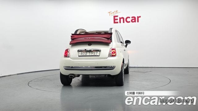 FIAT 500C 2014 — 150 020 км, белый-перламутр, Корея — под ключ — фото 4