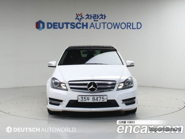 MERCEDES-BENZ C-CLASS W204 2013 — 158 873 км, белый-перламутр, Корея — под ключ — фото 3