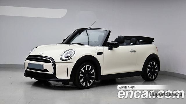 MINI COOPER CONVERTIBLE 2022 — 81 662 км, белый-перламутр, Корея — под ключ — фото 1