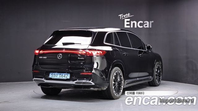 MERCEDES-BENZ EQS SUV X296 2023 — 77 791 км, чёрный, Корея — под ключ — фото 1