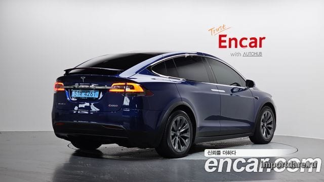 TESLA MODEL X 2019 — 143 225 км, синий, Корея — под ключ — фото 1