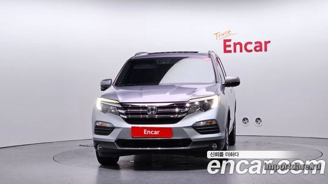 HONDA PILOT 2016 — 112 585 км, серебристо-серый, Корея — под ключ — фото 3