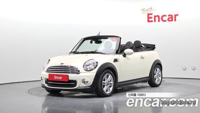 MINI COOPER CONVERTIBLE 2015 — 115 795 км, белый-перламутр, Корея — под ключ — фото 1