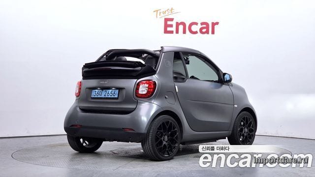 SMART FORTWO CABRIO 2018 — 41 670 км, серый, Корея — под ключ — фото 2