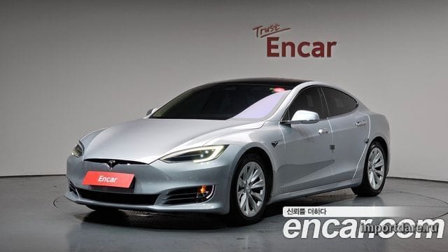 TESLA MODEL S 2017 — 49 016 км, серебристо-серый, Корея — под ключ — фото 1
