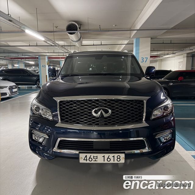 INFINITI QX80 2015 — 54 000 км, синий, Корея — под ключ — фото 2