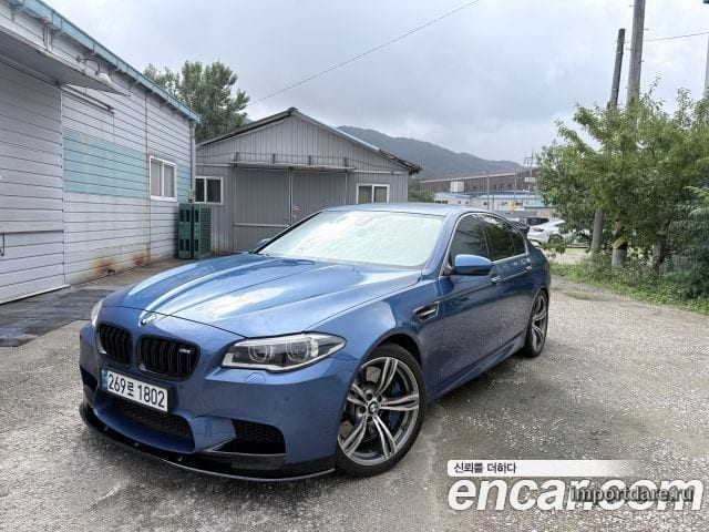 BMW M5 2014 — 156 000 км, синий, Корея — под ключ — фото 1