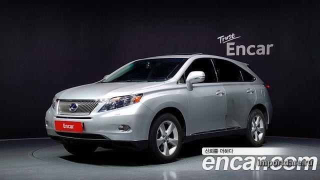 LEXUS RX450H 2010 — 145 483 км, серебристый, Корея — под ключ — фото 1