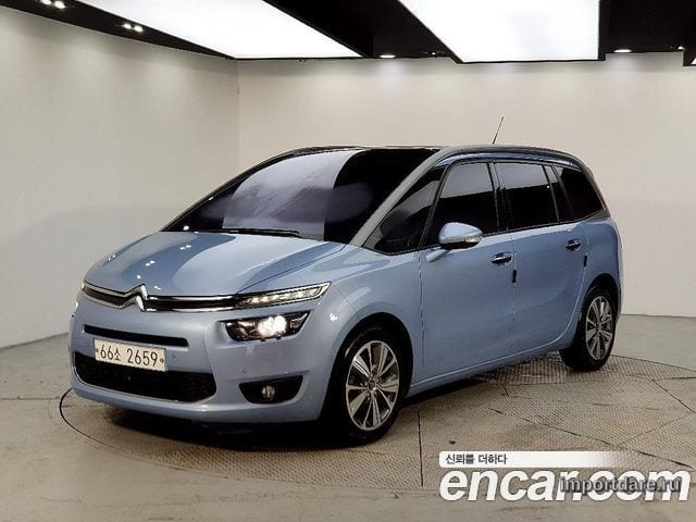 CITROEN GRAND C4 PICASSO 2015 — 92 138 км, голубой, Корея — под ключ — фото 1