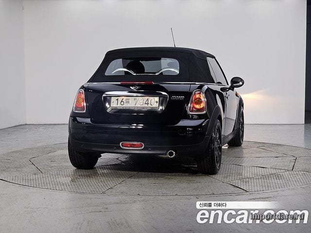 MINI COOPER CONVERTIBLE 2010 — 128 730 км, чёрный, Корея — под ключ — фото 3