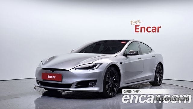 TESLA MODEL S 2019 — 149 313 км, серебристый, Корея — под ключ — фото 1