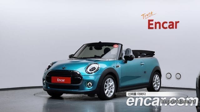 MINI COOPER CONVERTIBLE 2021 — 104 229 км, бирюзовый, Корея — под ключ — фото 1