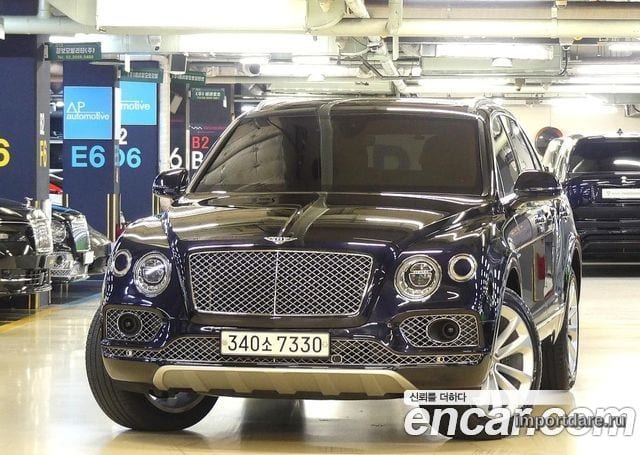 BENTLEY BENTAYGA 2020 — 90 500 км, синий, Корея — под ключ — фото 1