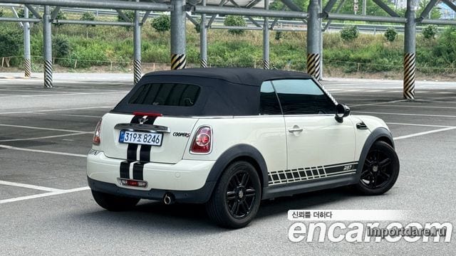 MINI COOPER CONVERTIBLE 2012 — 122 429 км, белый-перламутр, Корея — под ключ — фото 2