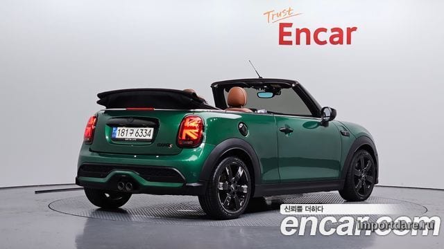 MINI COOPER S CONVERTIBLE 2022 — 65 685 км, тёмно-зелёный, Корея — под ключ — фото 2