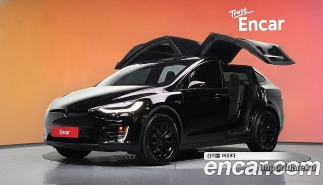 TESLA MODEL X 2019 — 116 028 км, чёрный, Корея — под ключ — фото 2